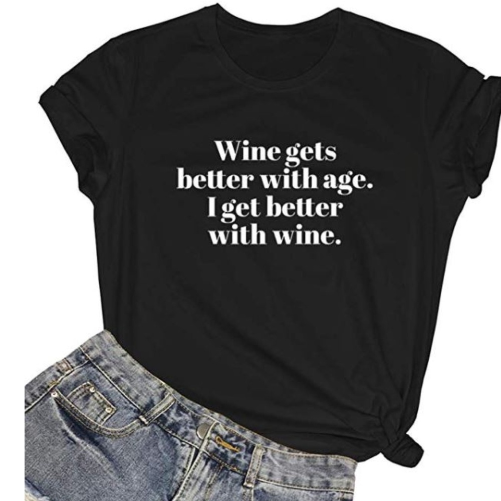 FREE SHIPPING - WINE TSHIRT - Picture 1 of 2